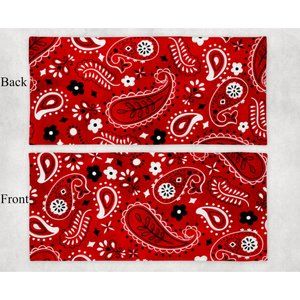 Women's Red Black White Bandana Design Custom Fitness Sporty Yoga Headband
